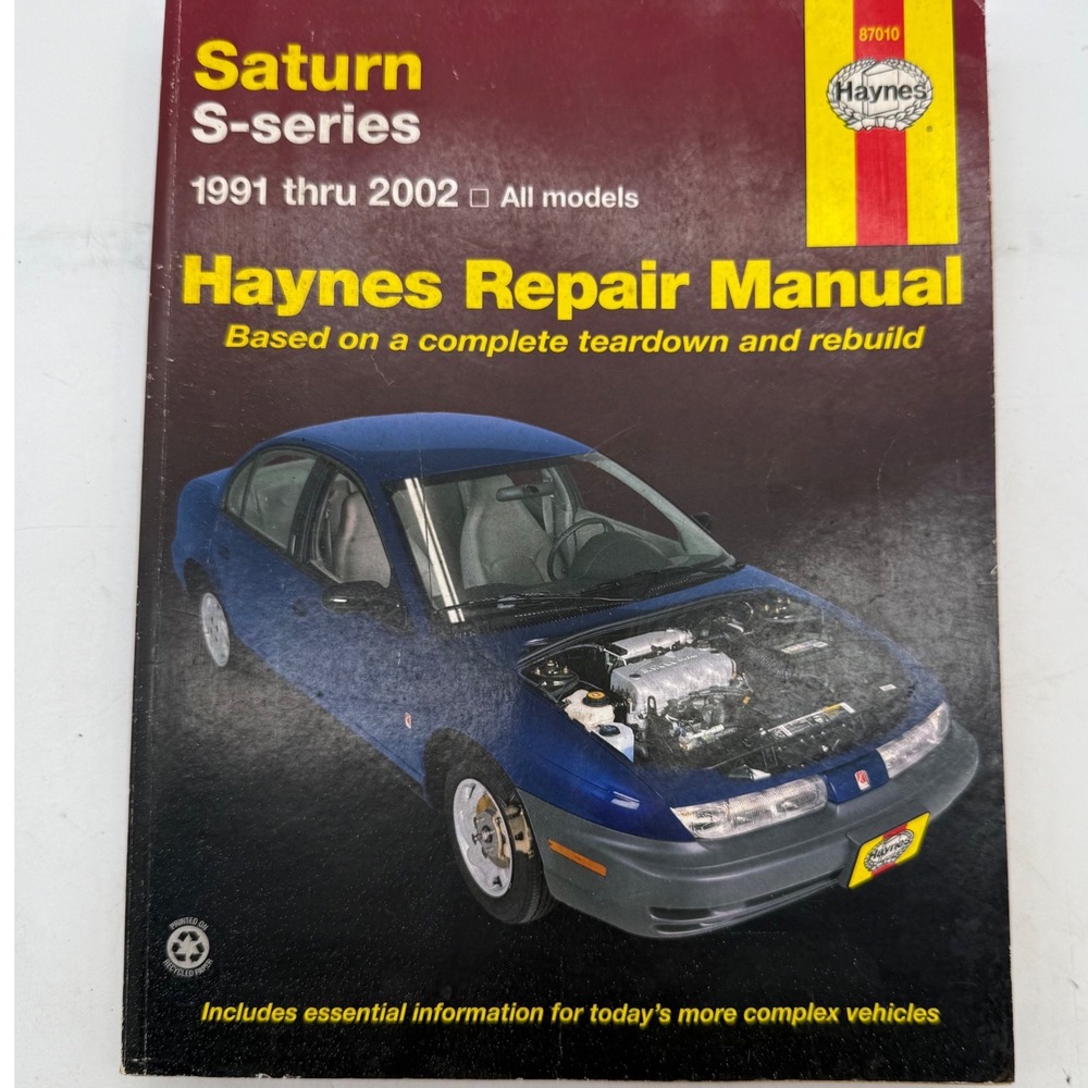 Haynes Saturn S-Series Repair Manual 1991-2002 All Models 87010 SL SW SC DIY